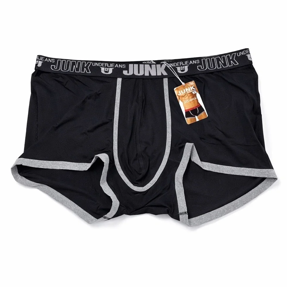 Junk Underjeans Mens Shadow Trunk Black Grey Contrast Trim Underwear 4XL NEW
